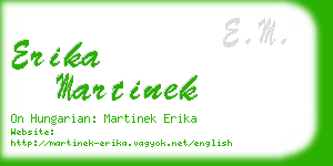 erika martinek business card